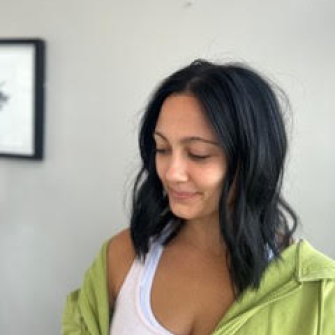 Medium black hair by Abbey