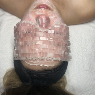Woman with face mask