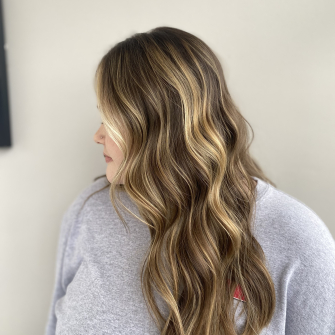 Styled long haired cut