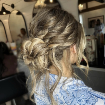 Low Bun Wedding Hair Styled by Rylie