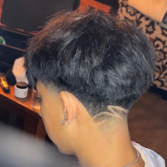 Fade with razor etch 