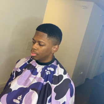 Squared fade on 4b hair 