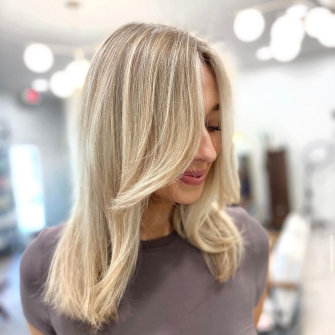 Bright medium length hair by Meg