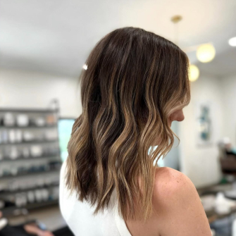 Short Brown Haired cut and color by Meg