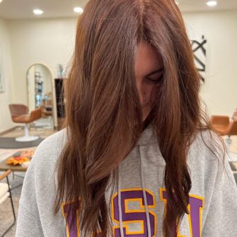 Brunette Cut and Color by Rowan