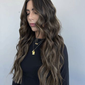 Long dark brown hair by shay