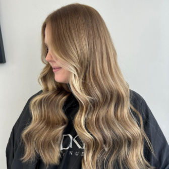 medium blonde hair by shay