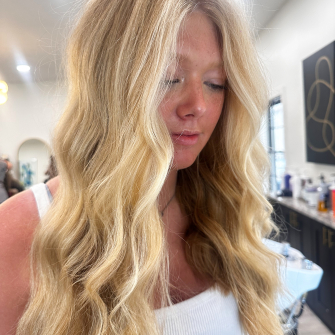 Bright Blonde long Hair by Jaycee
